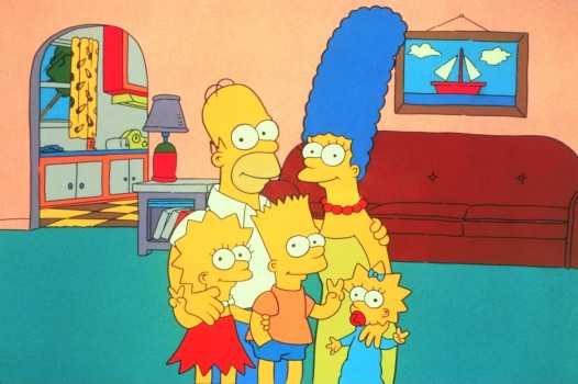 Die Simpsons (The Simpsons, TV-Serie, USA 1989-?) Familie Simpson /Zeichentrickfilm, Zeichentrick, Fernsehserie, television series, Frisur extravagant, Frau, Wohnzimmer, Sofa, TŁr, Bild von Segelboot /------WICHTIG: Nutzung nur redaktionell mit Filmtitelnennung bzw. Berichterstattung Łber diesen Film. Buch- und Kalendernutzung nur nach Absprache. ------IMPORTANT: To be used solely for editorial coverage of this specific motion picture/TV programme. / RTG12