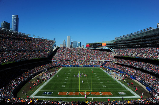 Das Soldier Field in Chicago während eines Football-Spiels (Photo by Scott Cunningham/Getty Images)