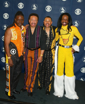 Performers Earth, Wind and Fire at the Staples Center in Los Angeles, California (Photo by Jeffrey Mayer/WireImage)