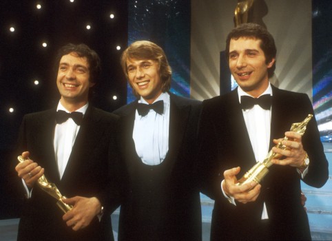 Roland Kaiser (Mitte) mit Oliver Onions in der Sendung "Die schönsten Melodien der Welt", 1983