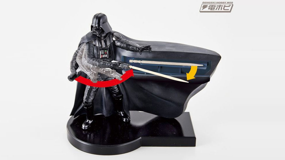 Darth Vader zückt sein Zahnstocher-Lichtschwert