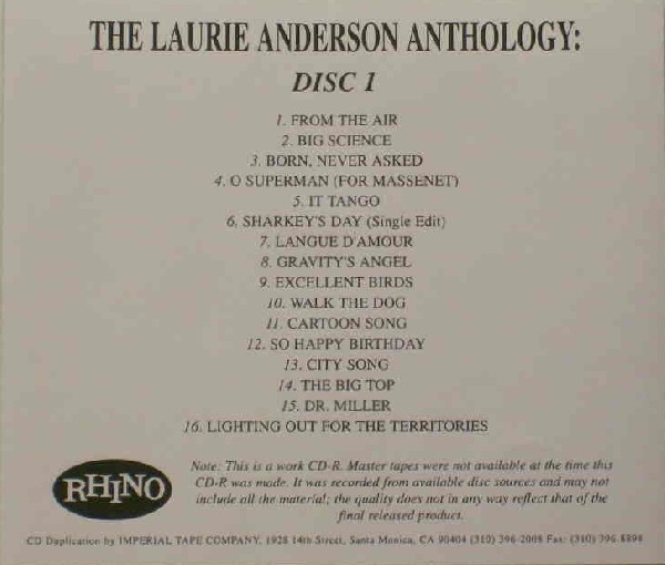 Laurie Anderson - Talk Normal