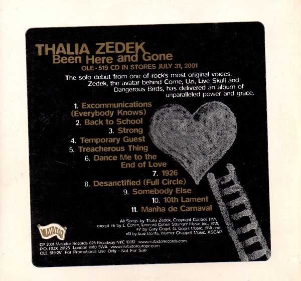 Thalia Zedek - Been Here And Gone