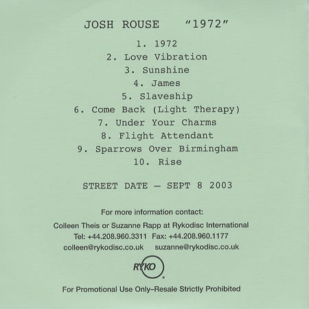 Josh Rouse - 1972