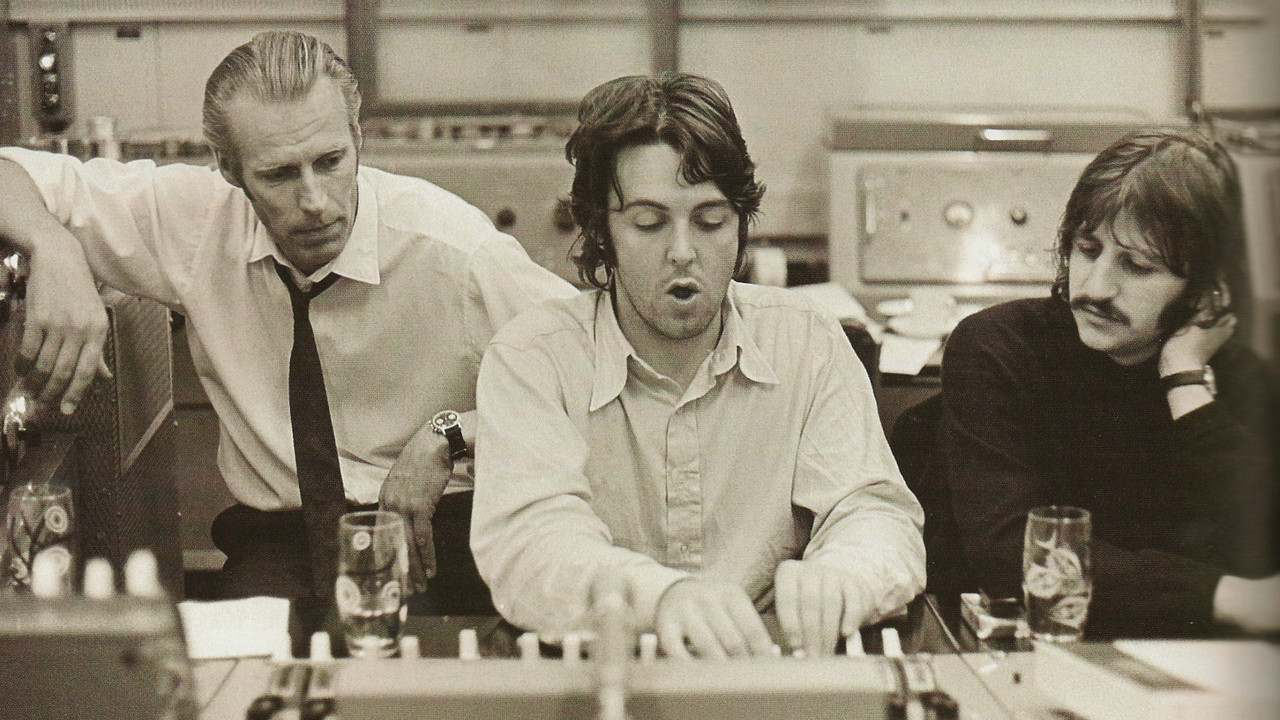 george martin, paul mccartney, ringo starr