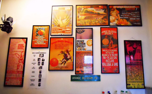 Ahnengalerie: Die Backstage-Galerie mit den Orange Blossom Special-Plakaten der letzten Jahre.    