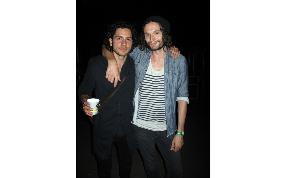 Sascha Ring (rechts), besser bekannt als Apparat, fühlte sich sichtlich wohl auf dem Aplletree-Festival.