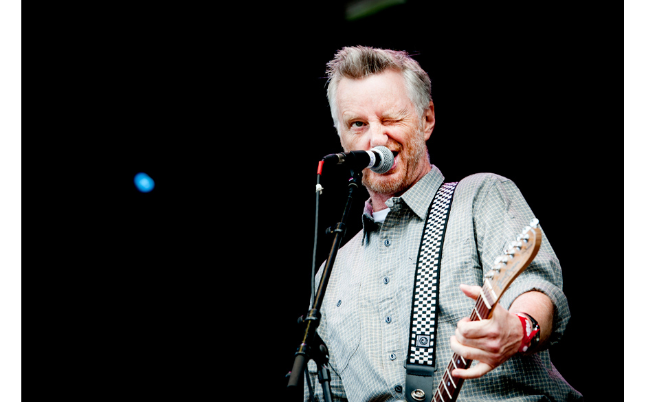 Fühlte sich auf einem umweltbewussten Festival, das seinen Besuchern, den Vegetarismus ans Herzen legt, sichtlich wohl: B...