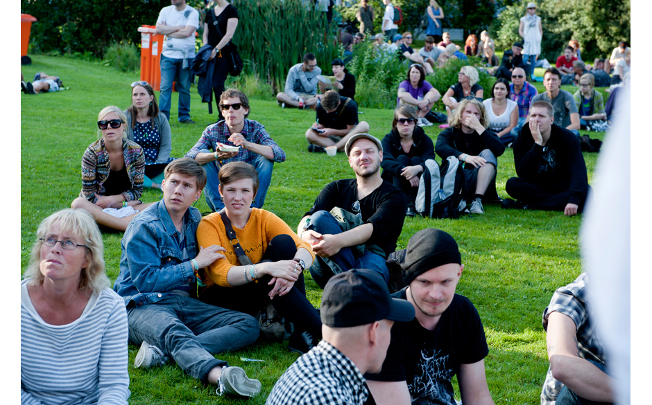 Warten auf den nächsten Act.