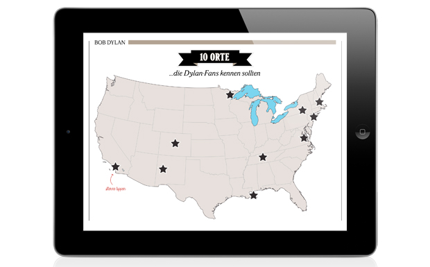 Auf dieser Karte finden Sie zum Beispiel die Orte, die man als Dylan-Kenner kennen sollte.