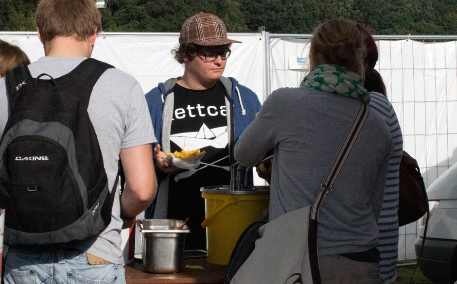 Supporter sah man überall.