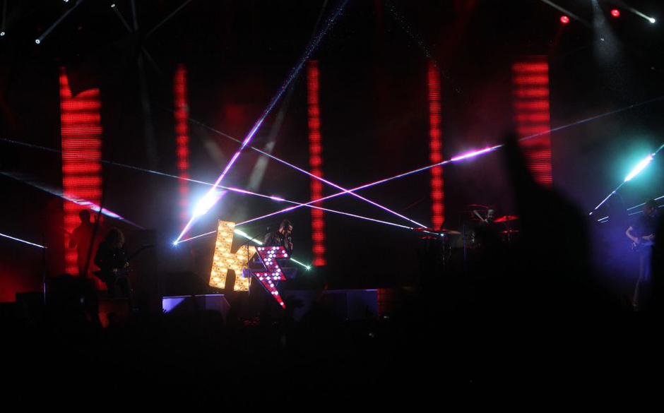 ... und Lasereffekte zum Einsatz.