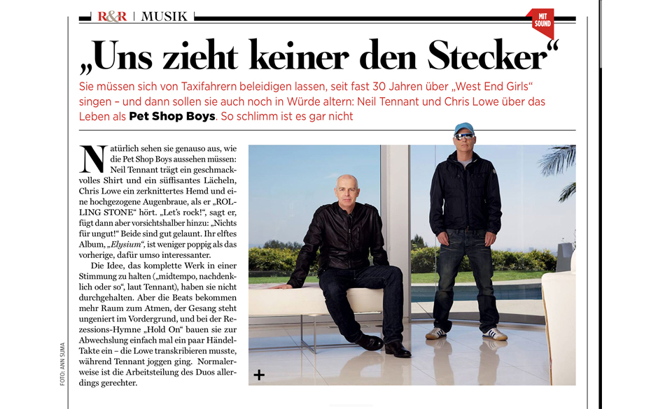 Ein Interview mit den Pet Shop Boys - mit Original-O-Tönen.