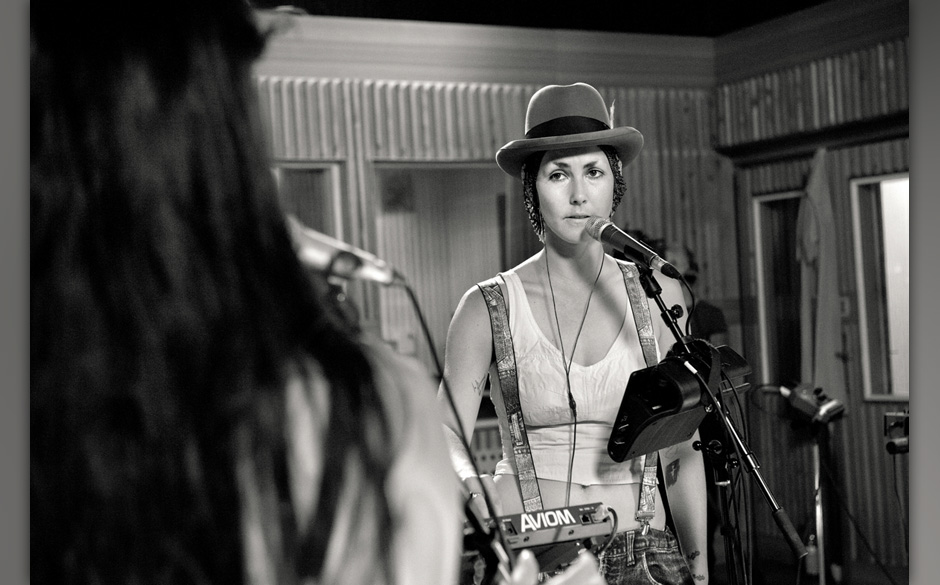 Letzter Soundcheck, bevor die Aufnahmen starten.