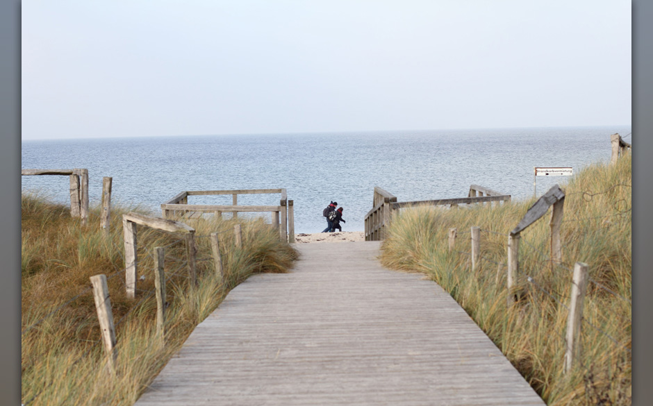 Der Weg zum Strand war auch schön, die kühle Brise war aber schon etwas gemein.