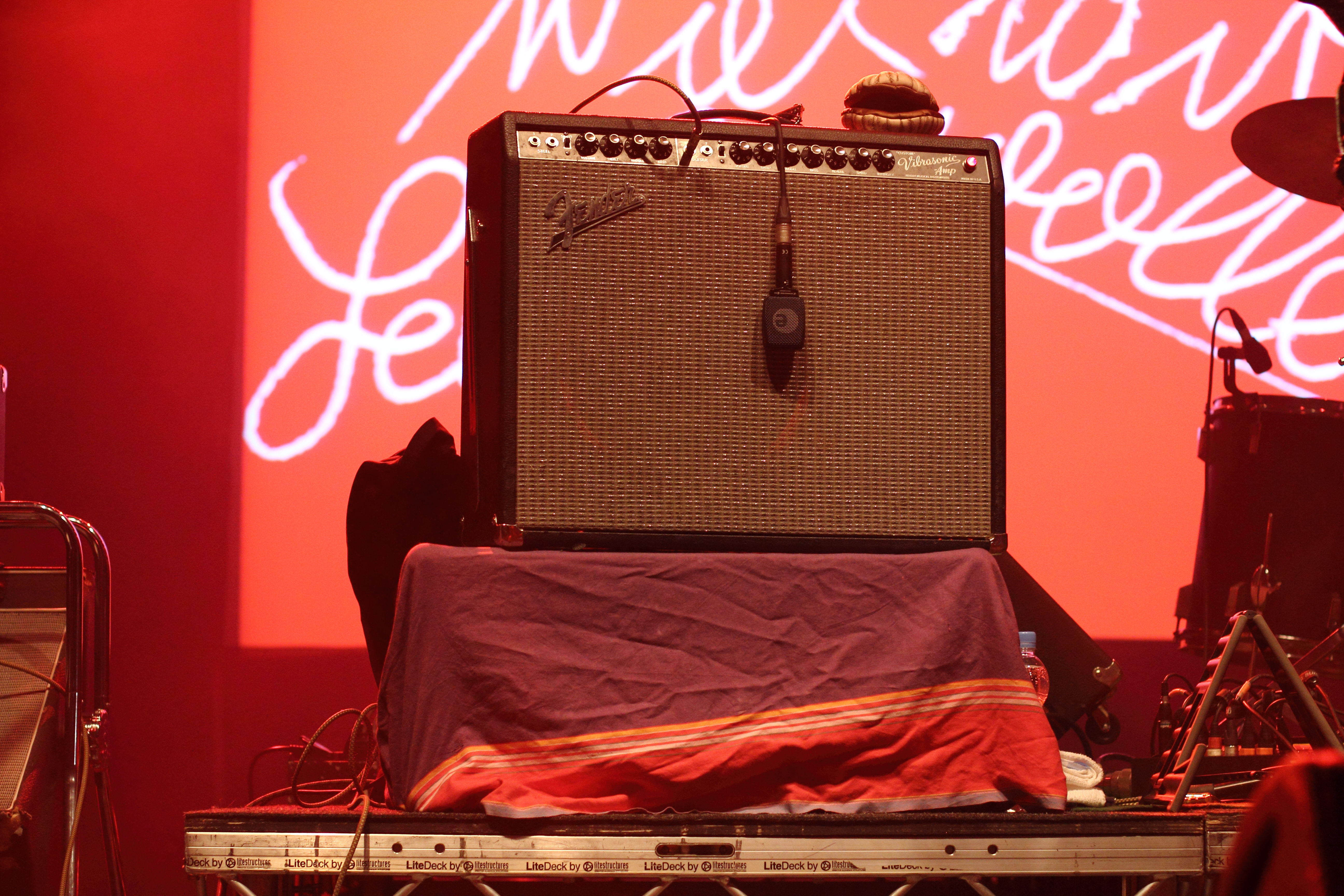 Der Fender-Verstärker hatte bei Tocotronic einen Ehrenplatz.