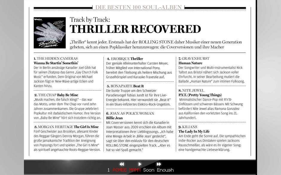 Das Album "Thriller" ist Legende. Wir haben deshalb Künstler der heutigen Zeit gebeten, Songs des Albums neu zu interpret...