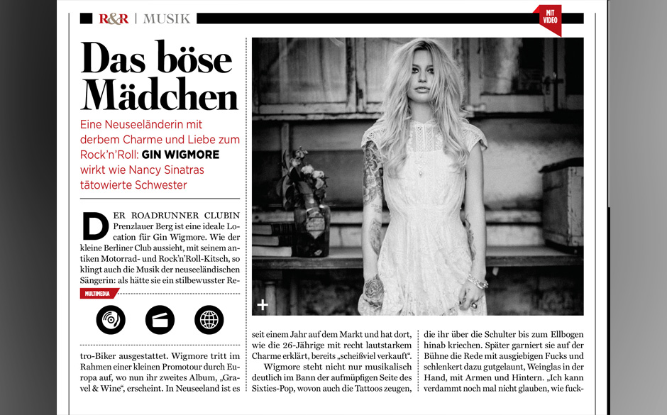 Gin Wigmore erweist sich als Frau mit derbem Charme und Sinn für Rock'n'Roll.