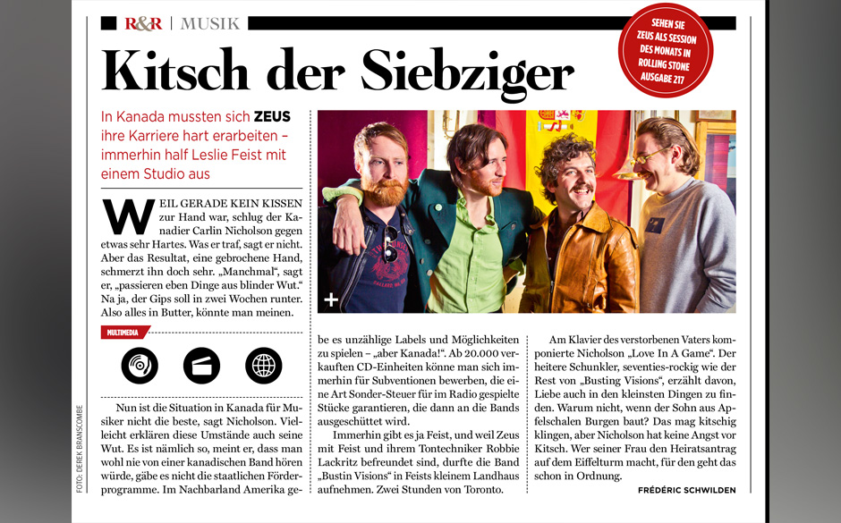 Zeus stammen aus dem Broken Social Scene-Umfeld und mussten sich ihren Erfolg hart erarbeiten. Wir trafen sie zum Interview.