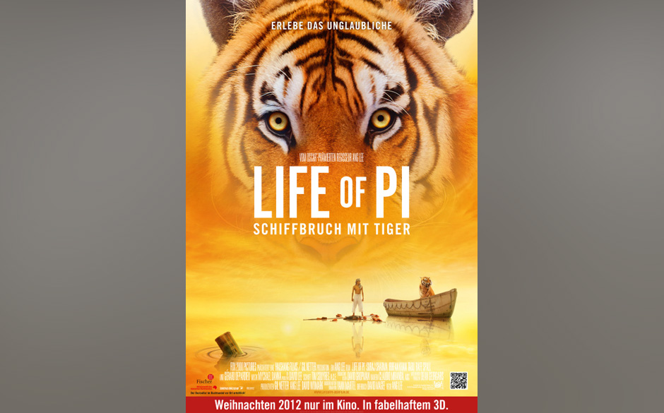 Nominiert in der Kategorie: bester Film - "Life Of Pi: Schiffbruch mit Tiger"