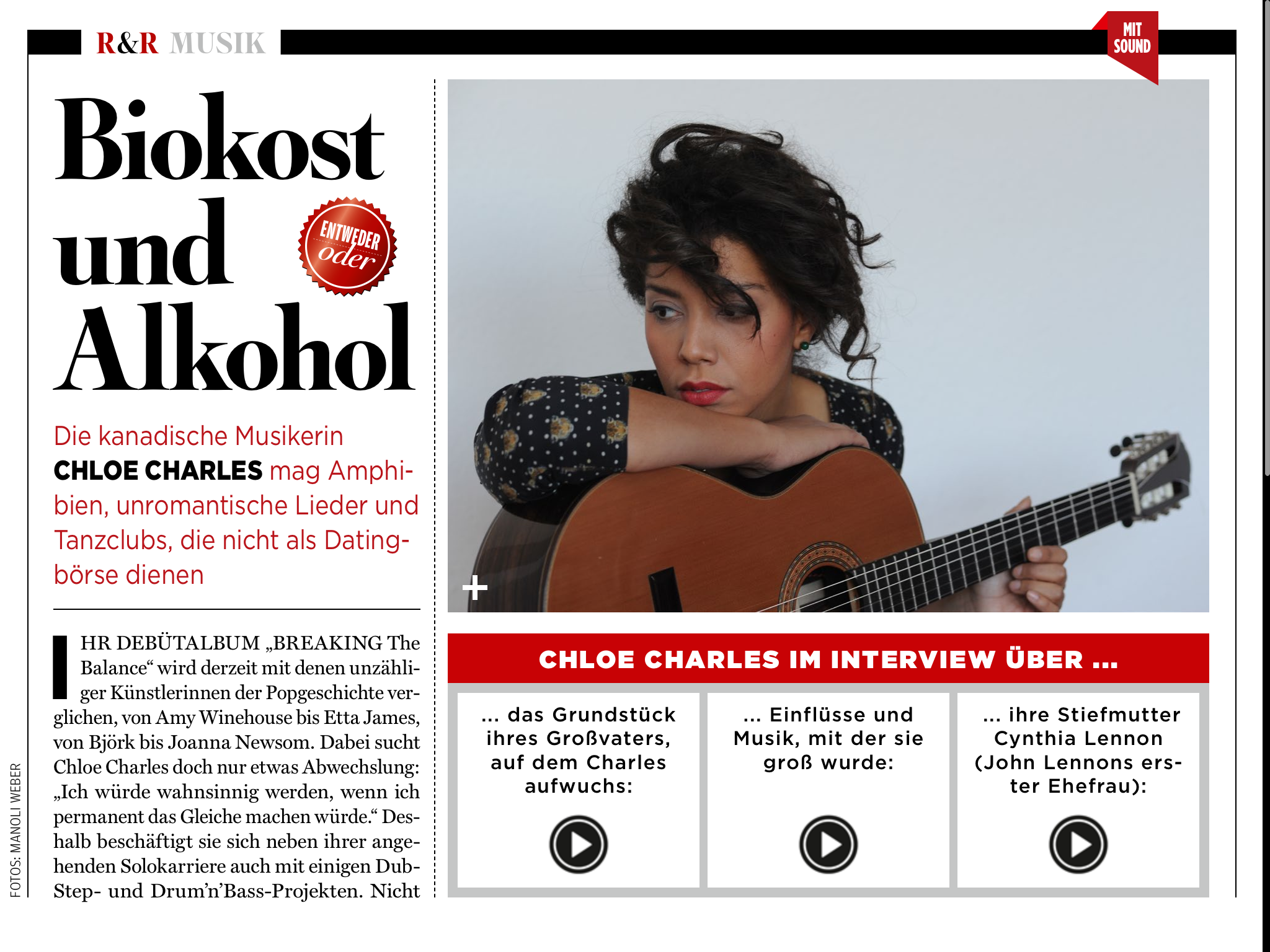 Die kanadische Musikerin Chloe Charles im Interview.