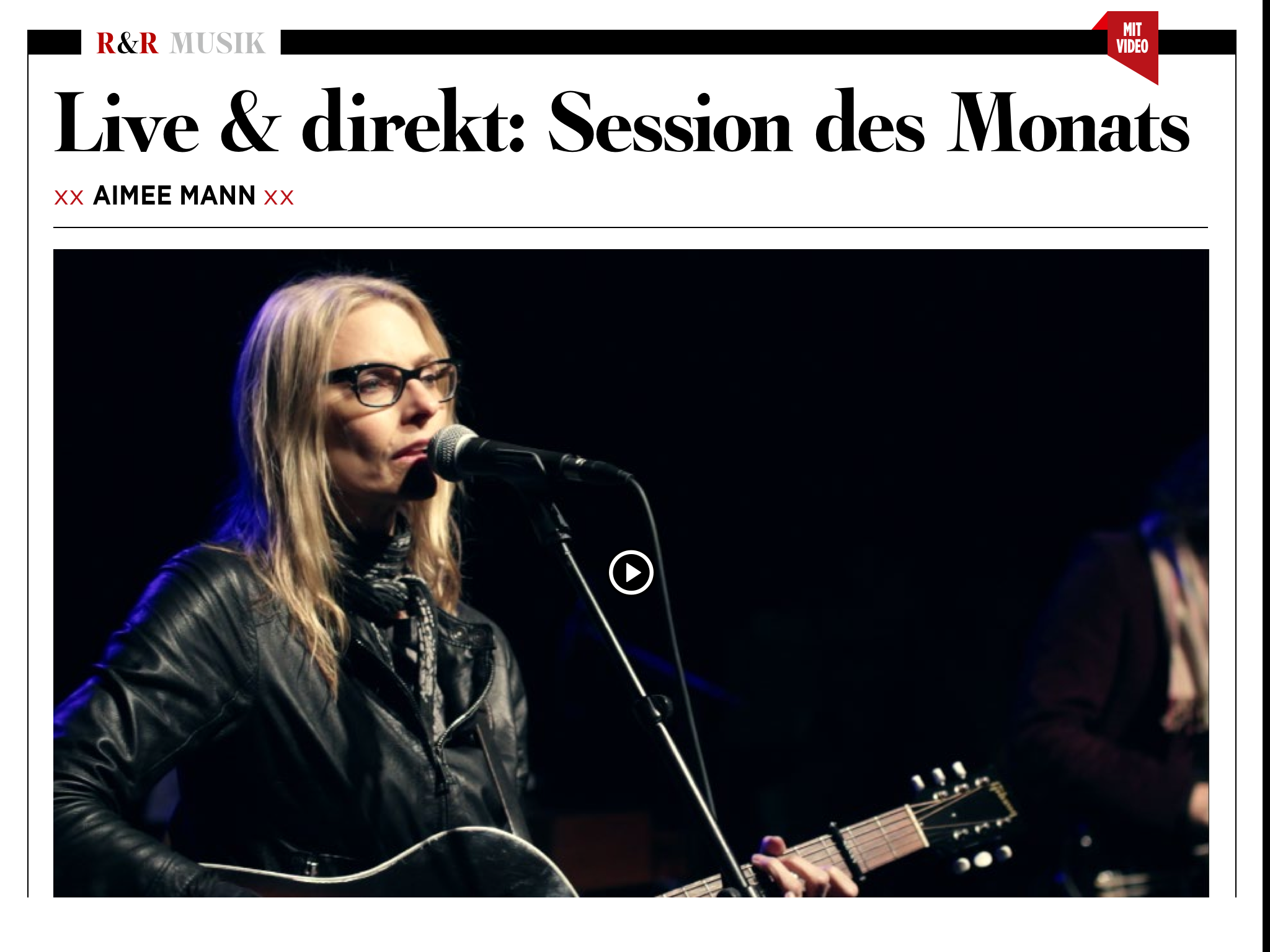 In den Video-Sessions haben namhafte Musiker wieder exklusiv Songs für uns eingespielt. Dieses mal mit Emmylou Harris, Ro...