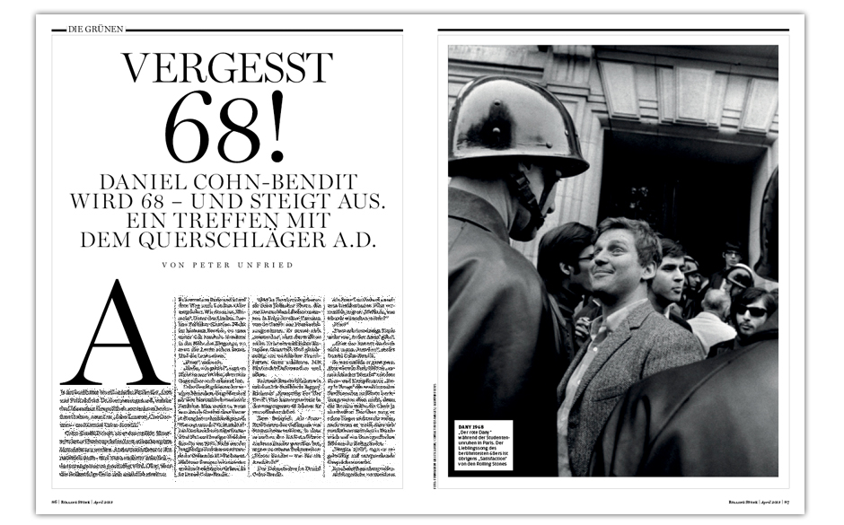 Ausriss aus der April-Ausgabe des Rolling aktuellen Rolling Stone