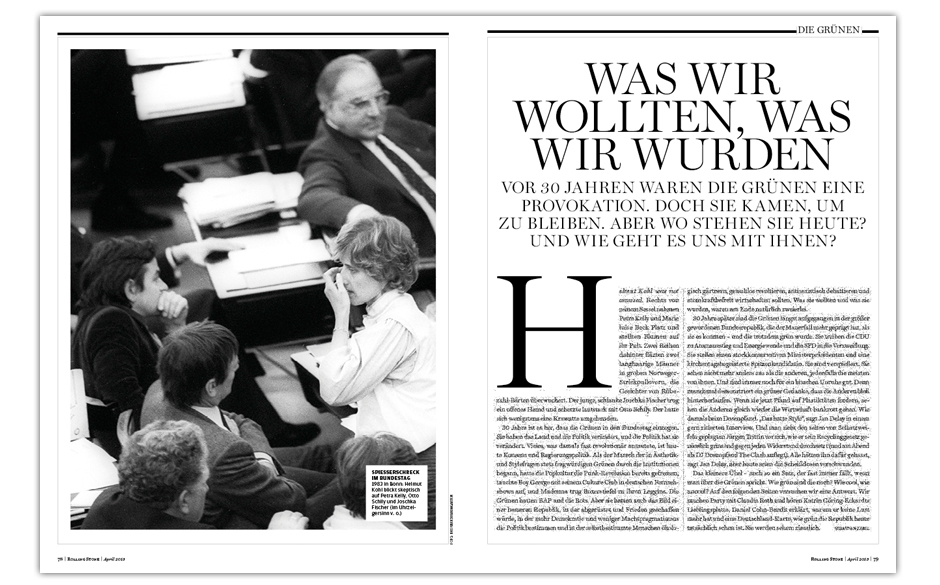 Titelstory: Die Grünen -  Was sie wollten, was sie wurden, wo sie stehen.