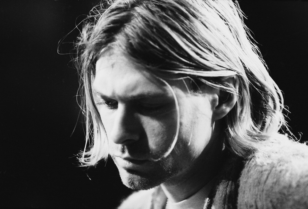 Kurt Cobain während des MTV-Unplugged-Konzertes von Nirvana.
