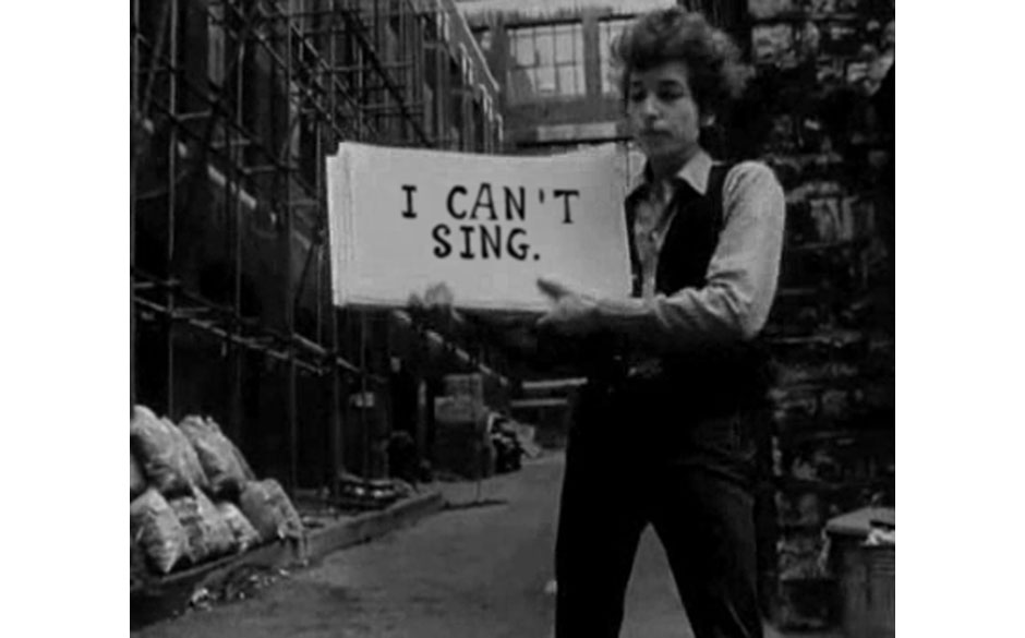 Anzahl der Schilder im Clip zu "Subterranean Homesick Blues": 64
