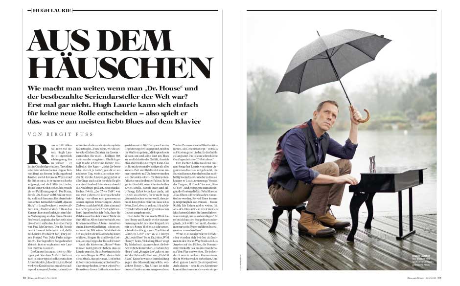 Wie macht man weiter wenn man "Dr. House" und der bestbezahlte Seriendarsteller der Welt war? Hugh Laurie.