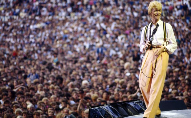 David Bowie während seiner "Serious Moonlight" Tour 1983.