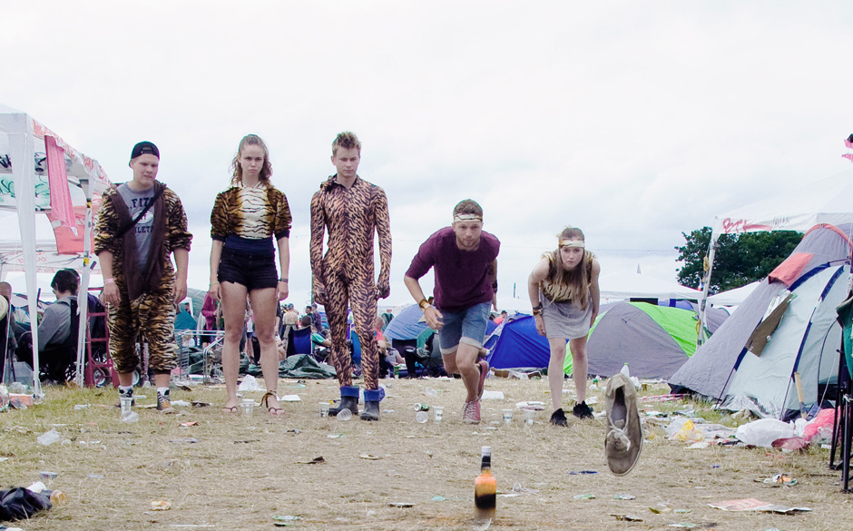 Flunkiball-Fans beim Roskilde Festival 2013