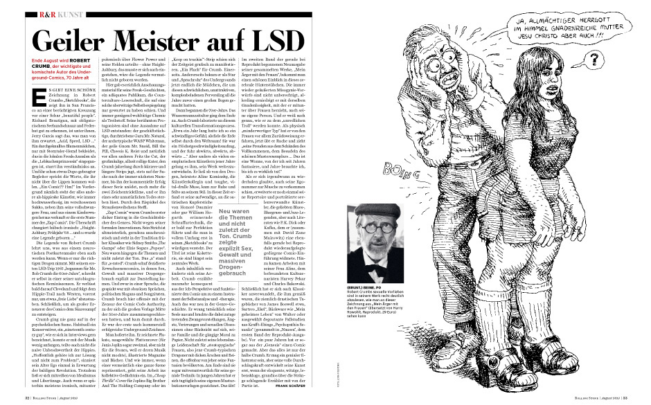 Robert Crumb: "Geiler Meister auf LSD"