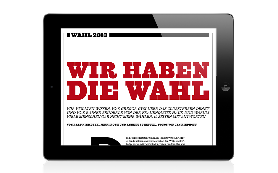 Zwölf Seiten zur Wahl 2013