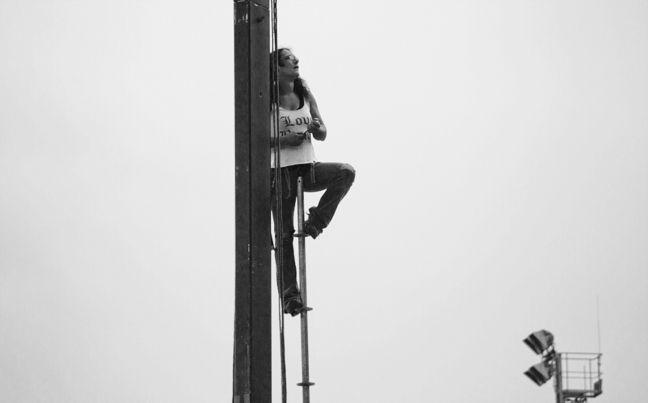 Aufbau der Hauptbühne