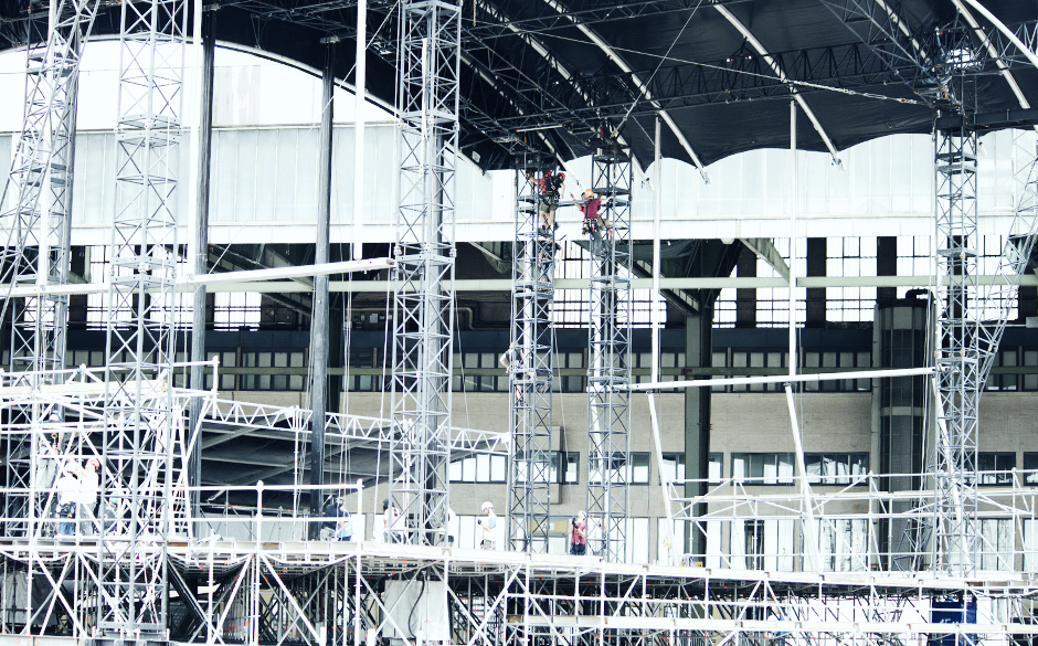 Aufbau der Hauptbühne