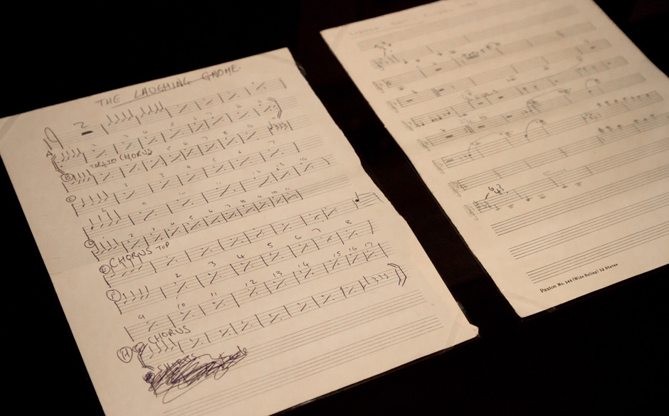 Noten zu "The Laughing Gnome" (1967) – ein obskurer Song, den Bowie nicht grade mehr schätzt.