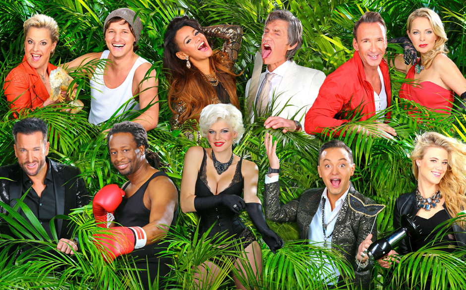 V.l., oben: Tanja Schumann (51), Marco Angelini (29), Gabby de Almeida Rinne, Winfried Glatzeder (68), Jochen Bendel (41) ...