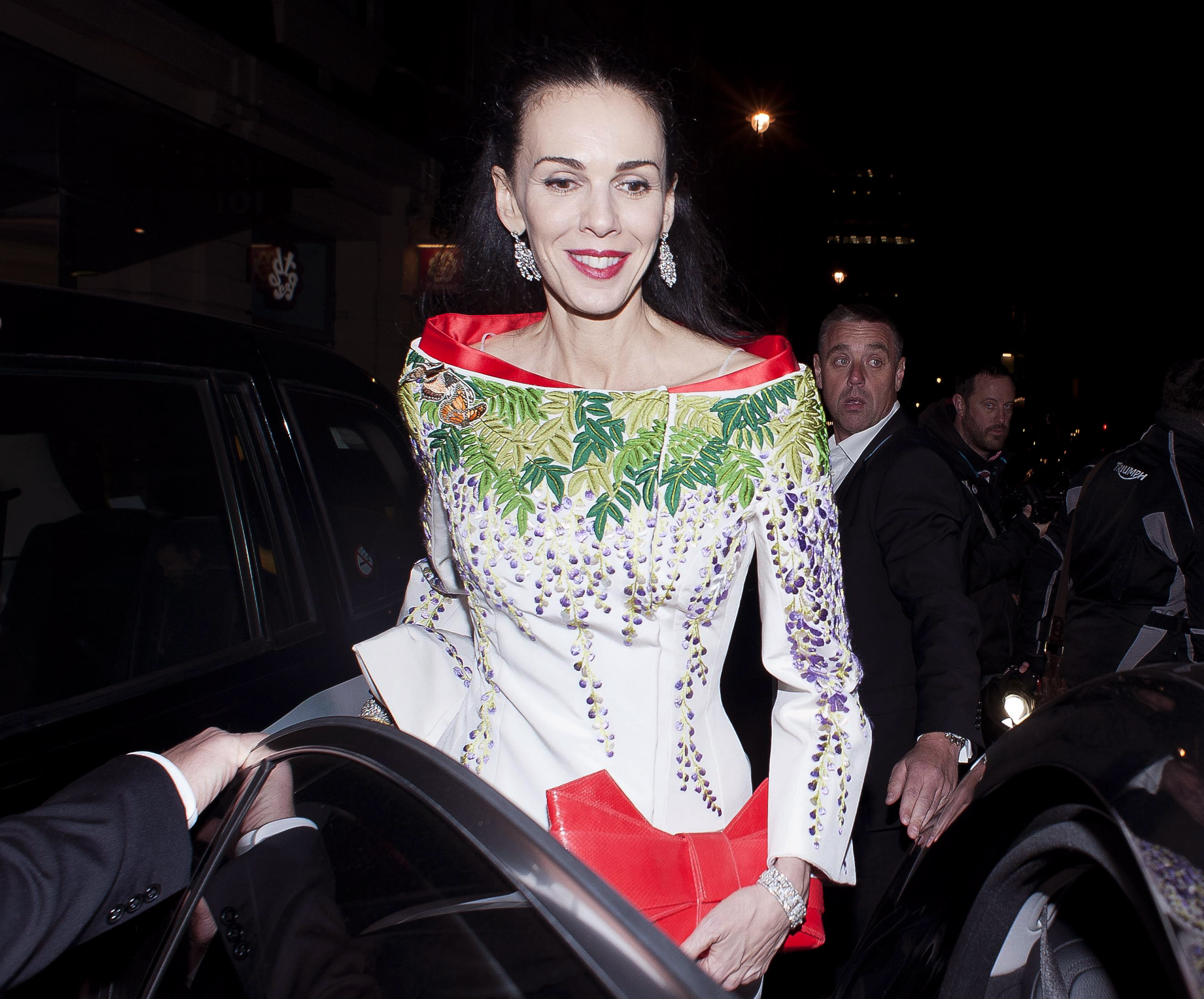 LONDON, UNITED KINGDOM - DECEMBER 02: L'Wren Scott is sighted leaving the British Fashion Awards 2013 on December 2, 2013 ...