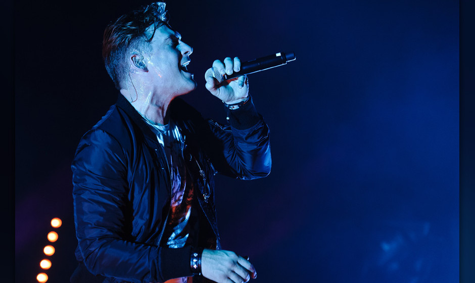 LONDON, UNITED KINGDOM - OCTOBER 22: Lee Ryan of Blue performs on stage at Hammersmith Apollo on October 22, 2013 in London, 