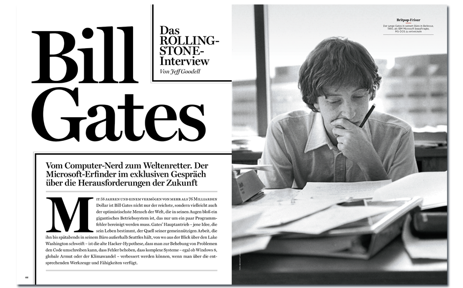 Exklusiv: Bill Gates über Visionen -
Jeff Goodell befragt den Microsoft-Erfinder und Multimilliardär über  dessen Kampf...