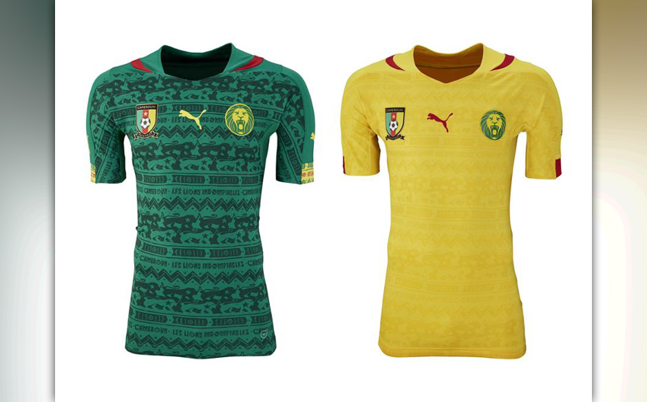 11. Mutig, mutig Kamerun! Das ist wirklich ein sehr trashiges, funkiges Trikot und wird sicherlich in Designerkreisen von ...