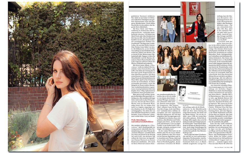 Lana Del Rey empfängt den ROLLING STONE - und spendiert Ralf Niemczyk ein Bier am Pool