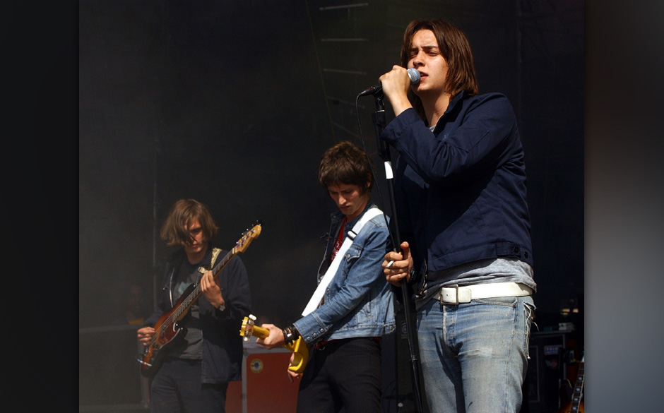 Julian Casablancas of The Strokes during KROCK 92.3 FM Radio New York - Dysfunctional Family Picnic VI - Show at Jones Bea...