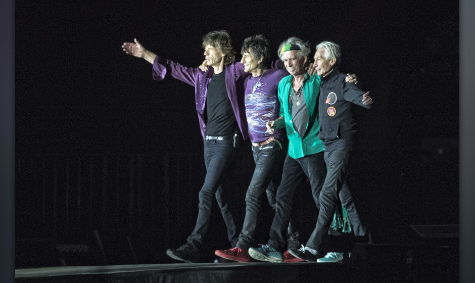 British band The Rolling Stones open the Orange Stage at the Roskilde Festival 2014, southwest of Copenhagen, Denmark, 03 Jul