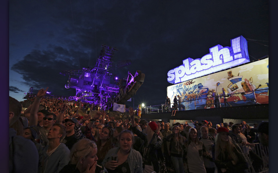 Publikum beim Splash! Festival 2014 auf der Halbinsel Ferropolis. Gr‰fenhainchen, 12.07.2013