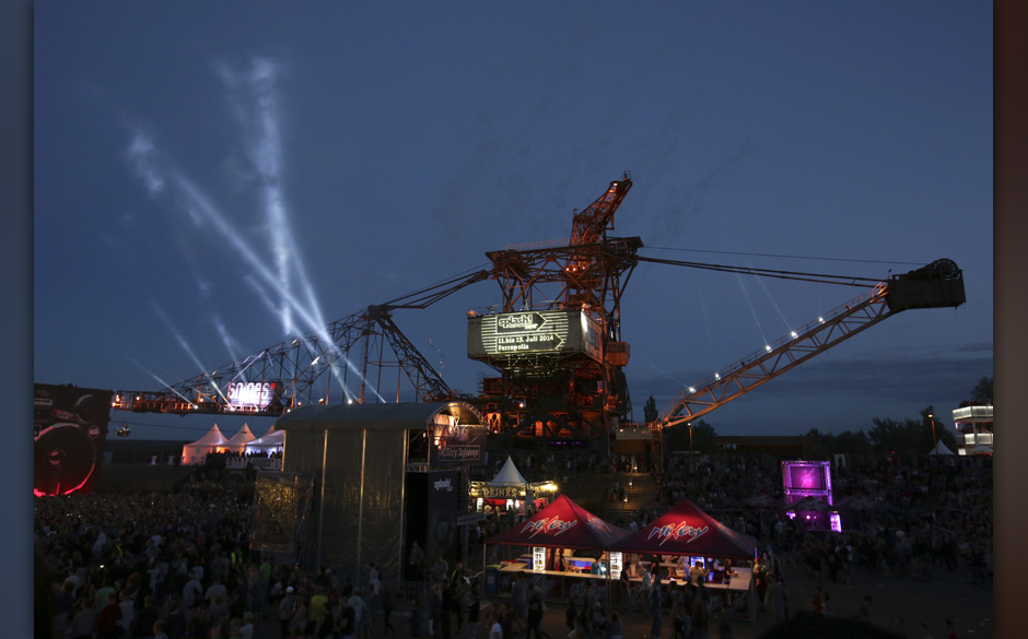 Publikum beim Splash! Festival 2014 auf der Halbinsel Ferropolis. Gr‰fenhainchen, 12.07.2013
