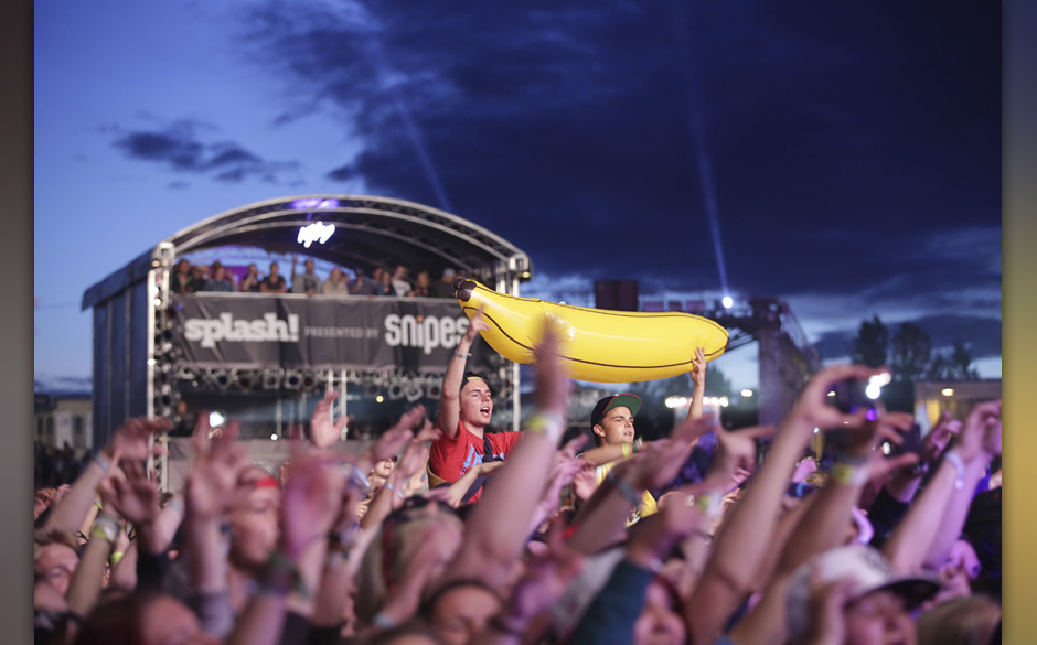 Publikum beim Splash! Festival 2014 auf der Halbinsel Ferropolis. Gr‰fenhainchen, 12.07.2013