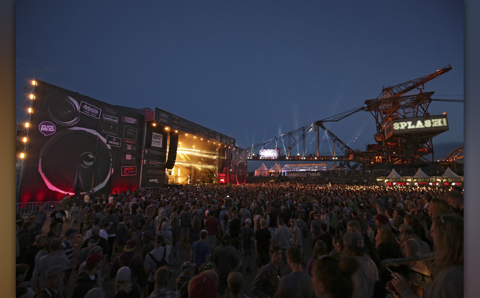 Publikum beim Splash! Festival 2014 auf der Halbinsel Ferropolis. Gr‰fenhainchen, 12.07.2013
